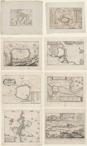 8 Military engravings from Theatrum Europaeum