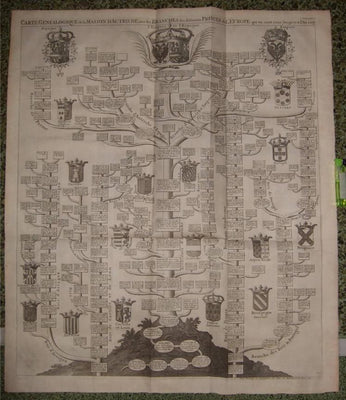 Carte genealogique de la maison d’Autriche