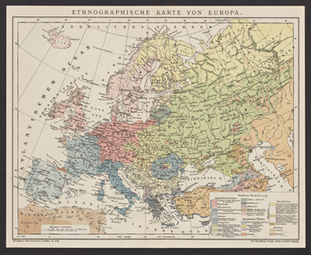 Brockhaus, F.A. Ethnographische karte von Europa. 1888
