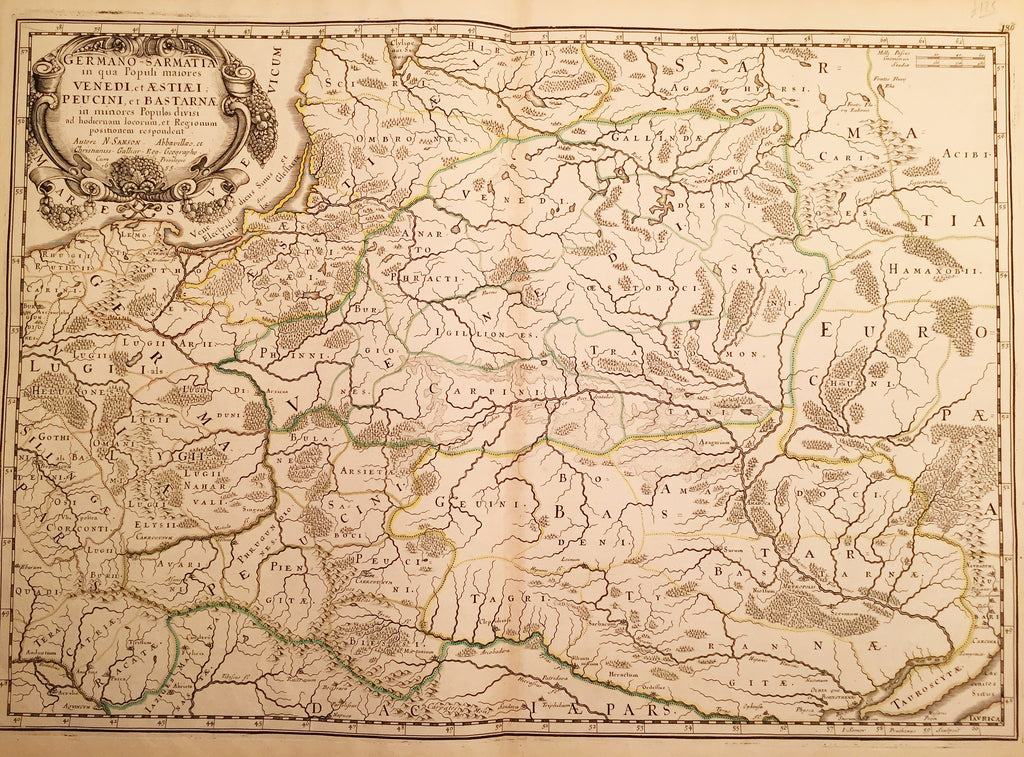 Sanson, N., Mariette, P. Germano-Sarmatia in qua Populi maiores Venedi et Aetiaei Peucini et Bastarnae in minores Populos divisi ad hodiernam locorum et Regionum. Paris. 1655