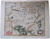 Germany Antique Original Mercator Map Thuringia Deutschland Landkarte
