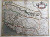Slovenia Croatia Bosnia Original Antique Mercator Map Balkans Dalmatia Serbia