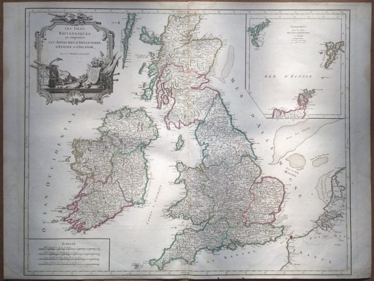 Carte Des Grandes Routes D’Angleterre, d’Ecosse et d’Irlande