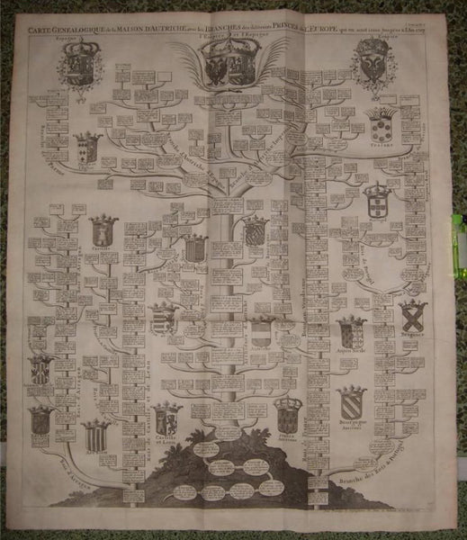 Carte genealogique de la maison d’Autriche