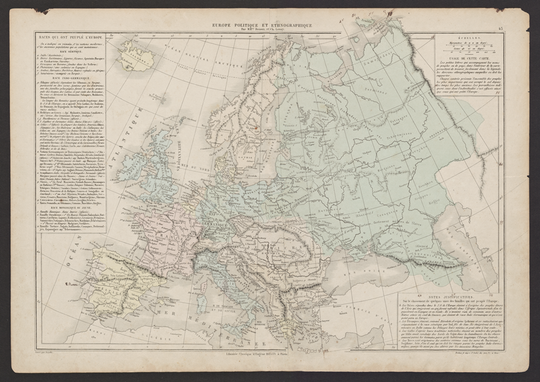 Drioux et Ch.Leroy. Carte politique et ethnographique. Paris.1873