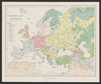 Ravenstein, A.G. Ethnographical Map of Europe.  New York. 1880