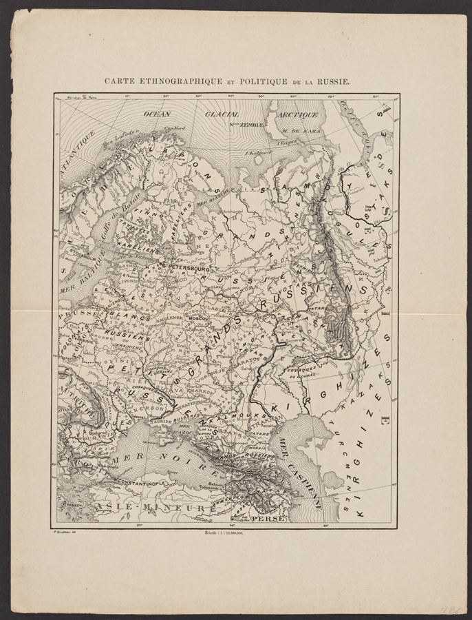 Bineteau, P. Carte ethnographique et politique de la Russie. 1843