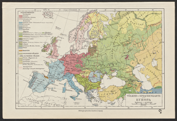 Europa Völker und Sprachenkarte. Debes. 1892