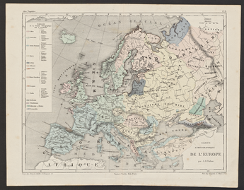 Dufour, A. H. Carte ethnographique de L'Europe. Paris. 1854