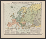 Meyers. Europa Völker und Sprachenkarte. 1900