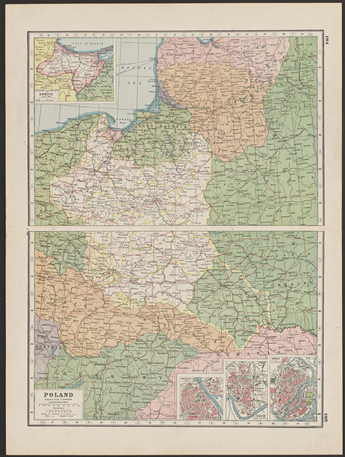 Harmsworth Hammerton Map. Poland. 1914