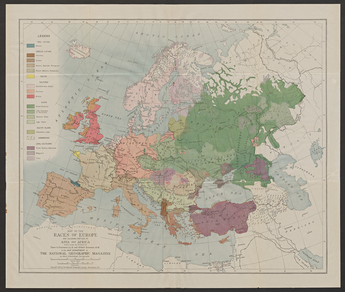 National Geographic. Races of  Europe and adjoining portions of Asia and Africa. 1918