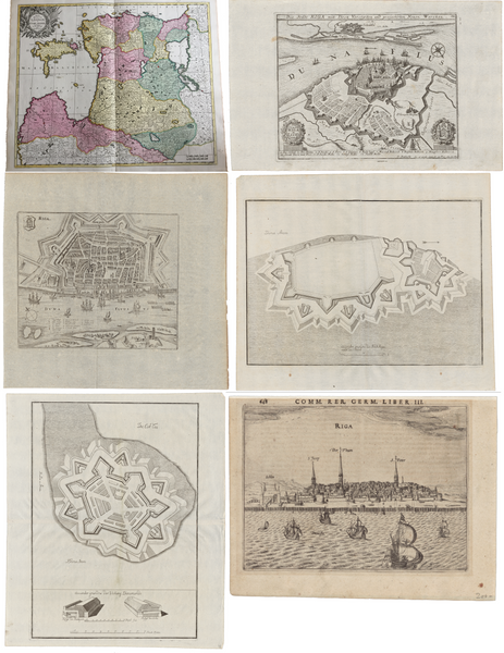 Riga antique maps set