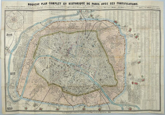 Paris ville city plan