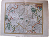 Germany Antique Original Mercator Map Palatinatus Rheni Deutschland Landkarte
