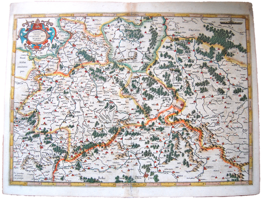 Germany Antique Original Mercator Map Deutschland Landkarte Saxonia