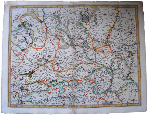 Germany Antique Original Mercator Map Westfalia Deutschland Landkarte