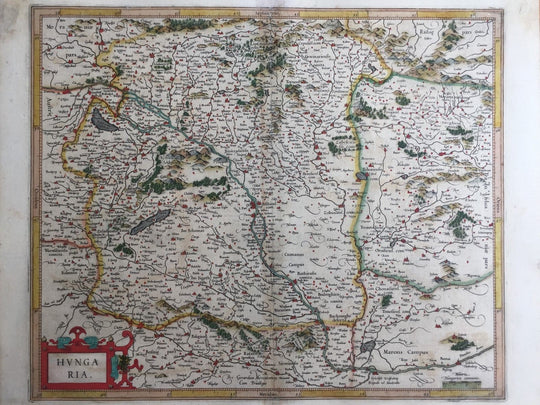 Hungary Antique Original Mercator Map Transilvania