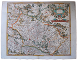 Antique Original Mercator France Map Landkarte Alsatia inferior Alsace