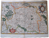 France Antique Original Mercator Map FRANCKENLANDT Francia orientalis