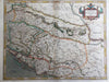 Slovenia Croatia Bosnia Original Antique Mercator Map Balkans Dalmatia Serbia
